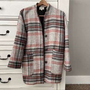 Jolt Oversized Plaid Coat. Size Small. EUC